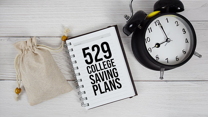 529 College Saving Plans Notebook with Clock and Bag