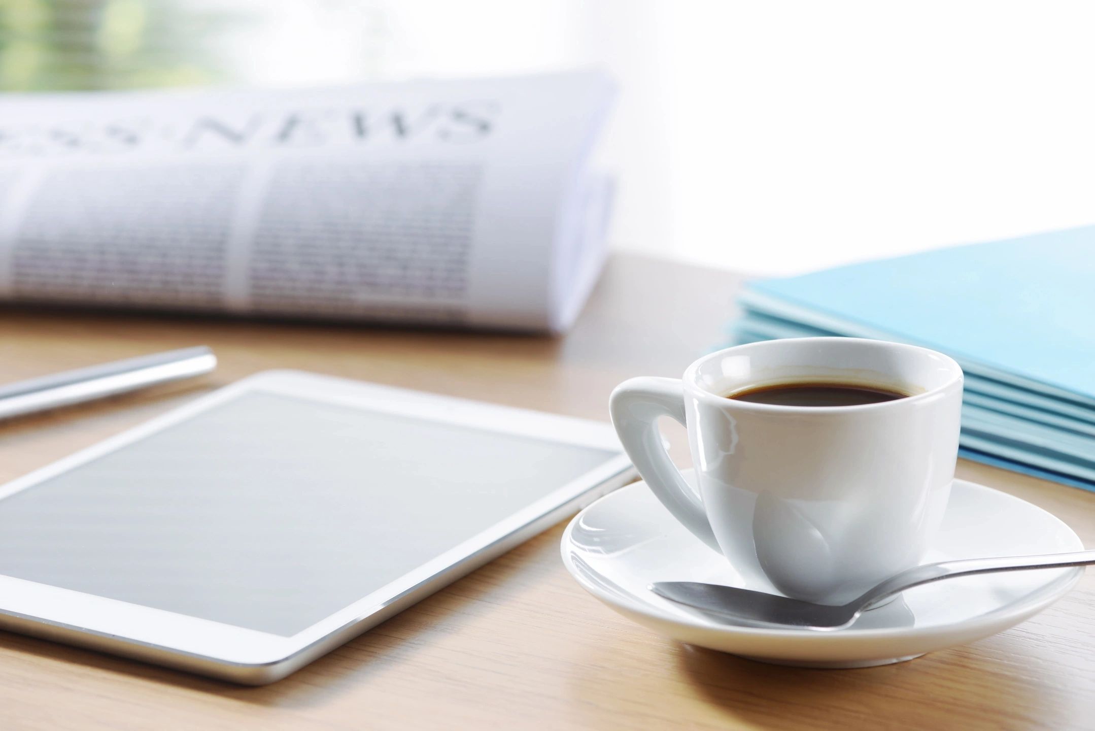 New Header Image - Coffee on Table with Tablet